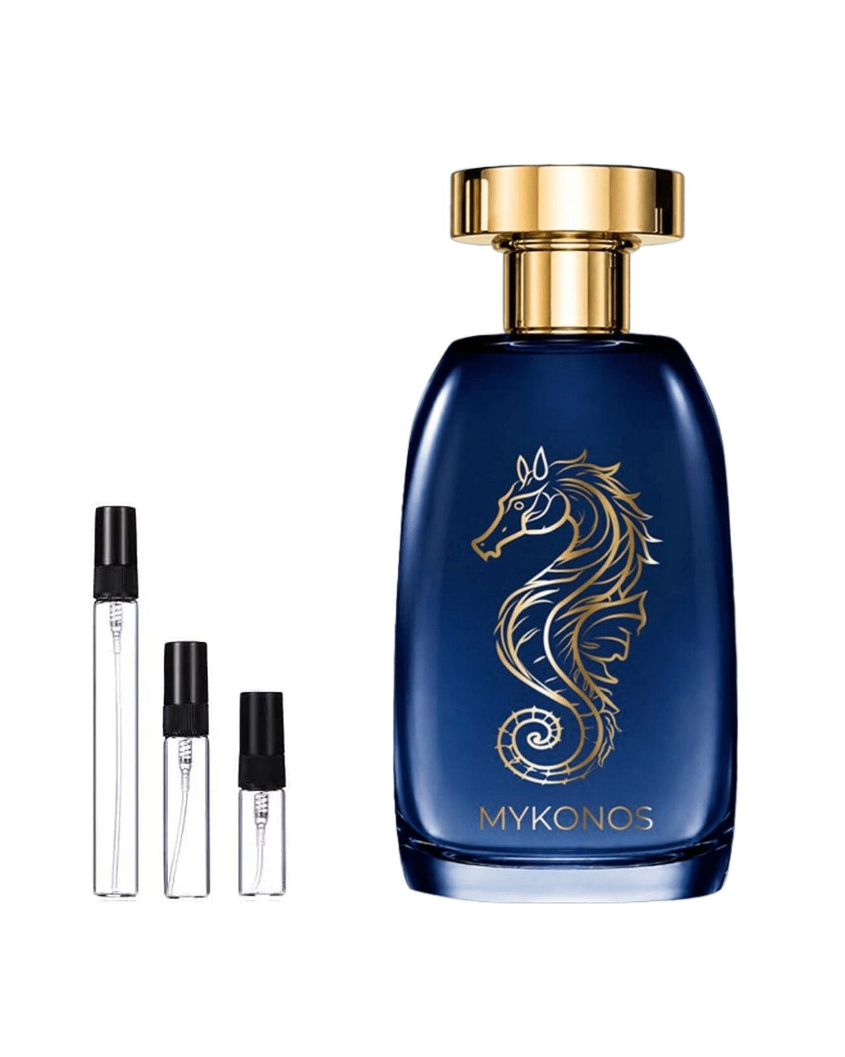 Mykonos Nautilus sample – decant naast de volle fles ter herkenning